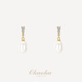 Elegant Pearl & Crystal Drop Clip-On Earrings