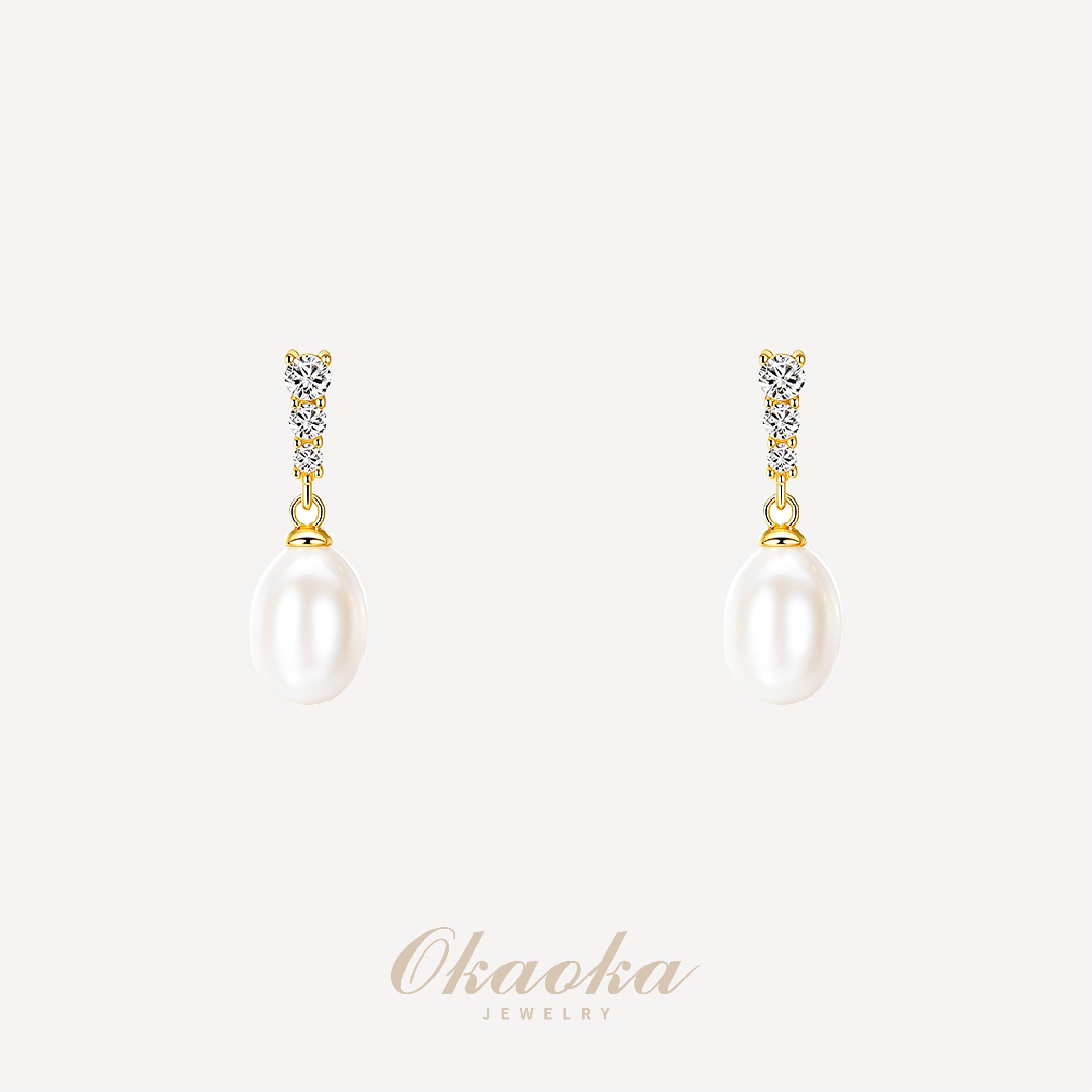 Elegant Pearl & Crystal Drop Clip-On Earrings