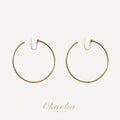 Aura Minimal Gold Hoop Clip On Earrings