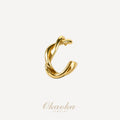 Twisted Gold Sculptural Ear Cuff Clip On Earrings