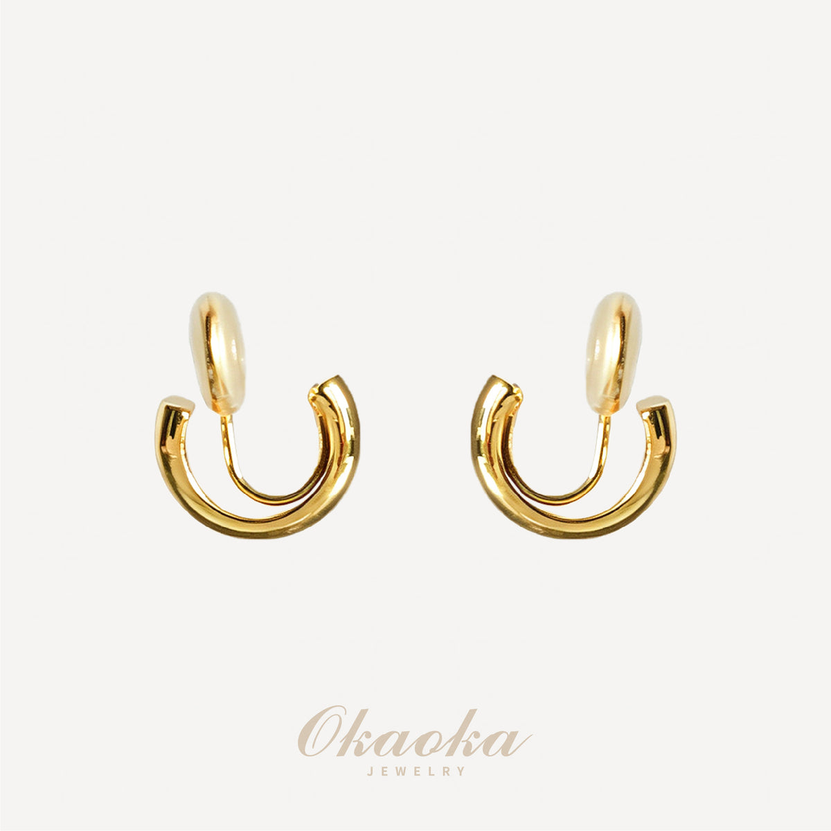 Twisted Hoop Clip On Earrings – Minimal Gold No Piercing Earrings