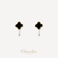 Black Clover Clip On Earrings – Minimal Gold No Piercing Earrings