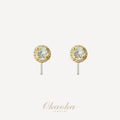 Luna Crystal Halo Clip On Earrings