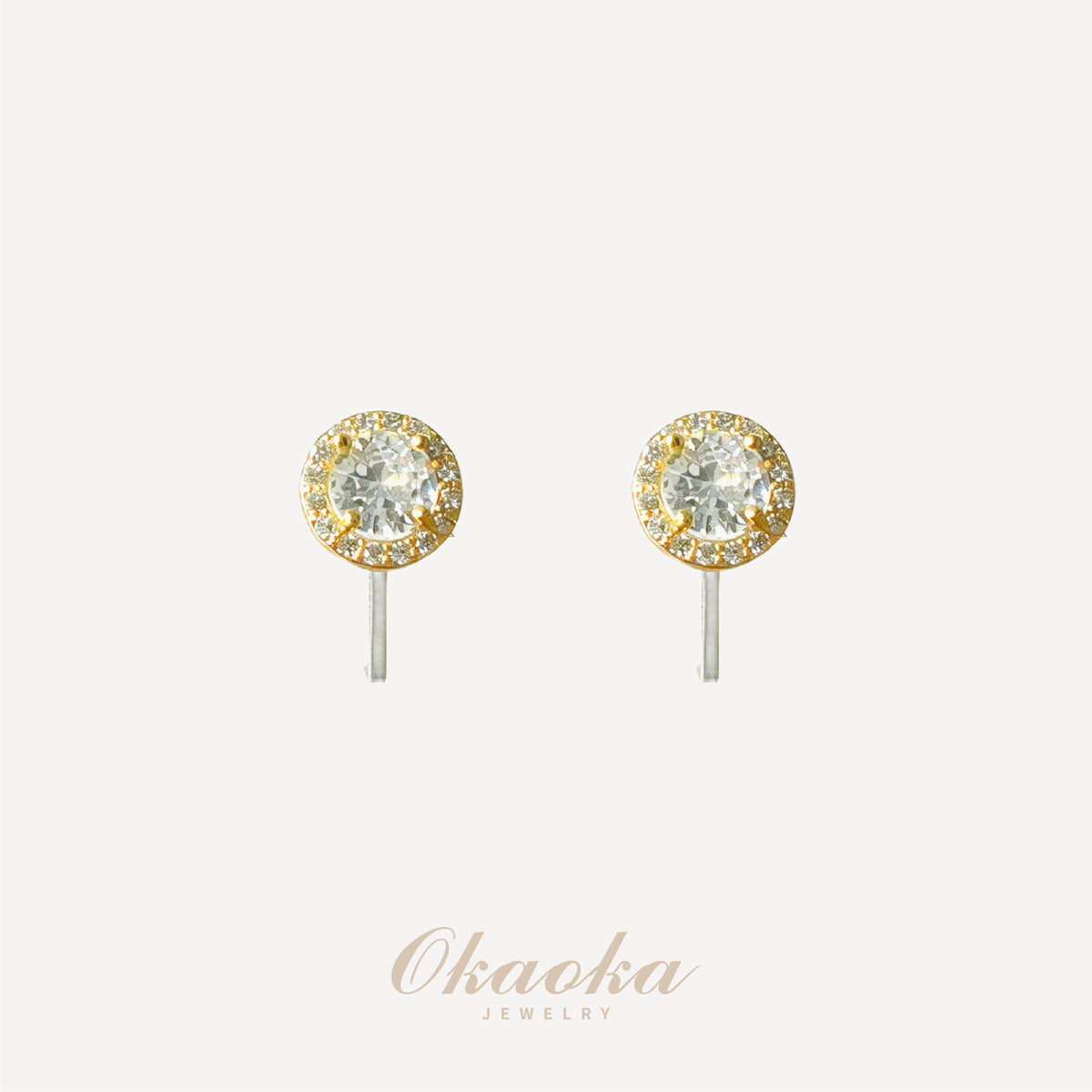 Luna Crystal Halo Clip On Earrings