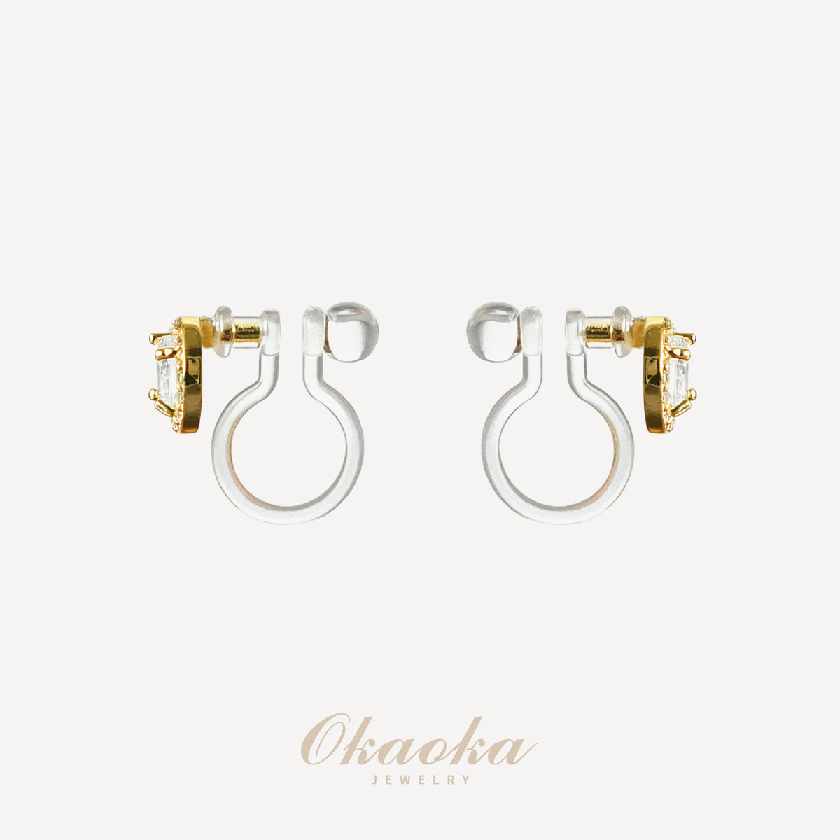 Luna Crystal Halo Clip On Earrings