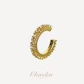 Golden Crystal Textured Ear Cuff – Minimalist No Piercing Jewelry