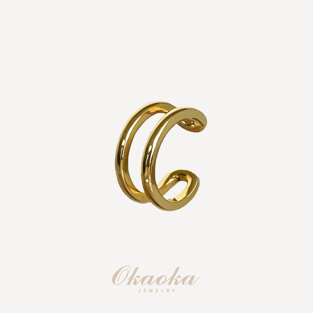 Ava Minimal Gold Ear Cuff – Sleek Open Cuff Earring