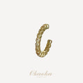 Luna Textured Gold Ear Cuff – Minimalist No Piercing Clip Earring