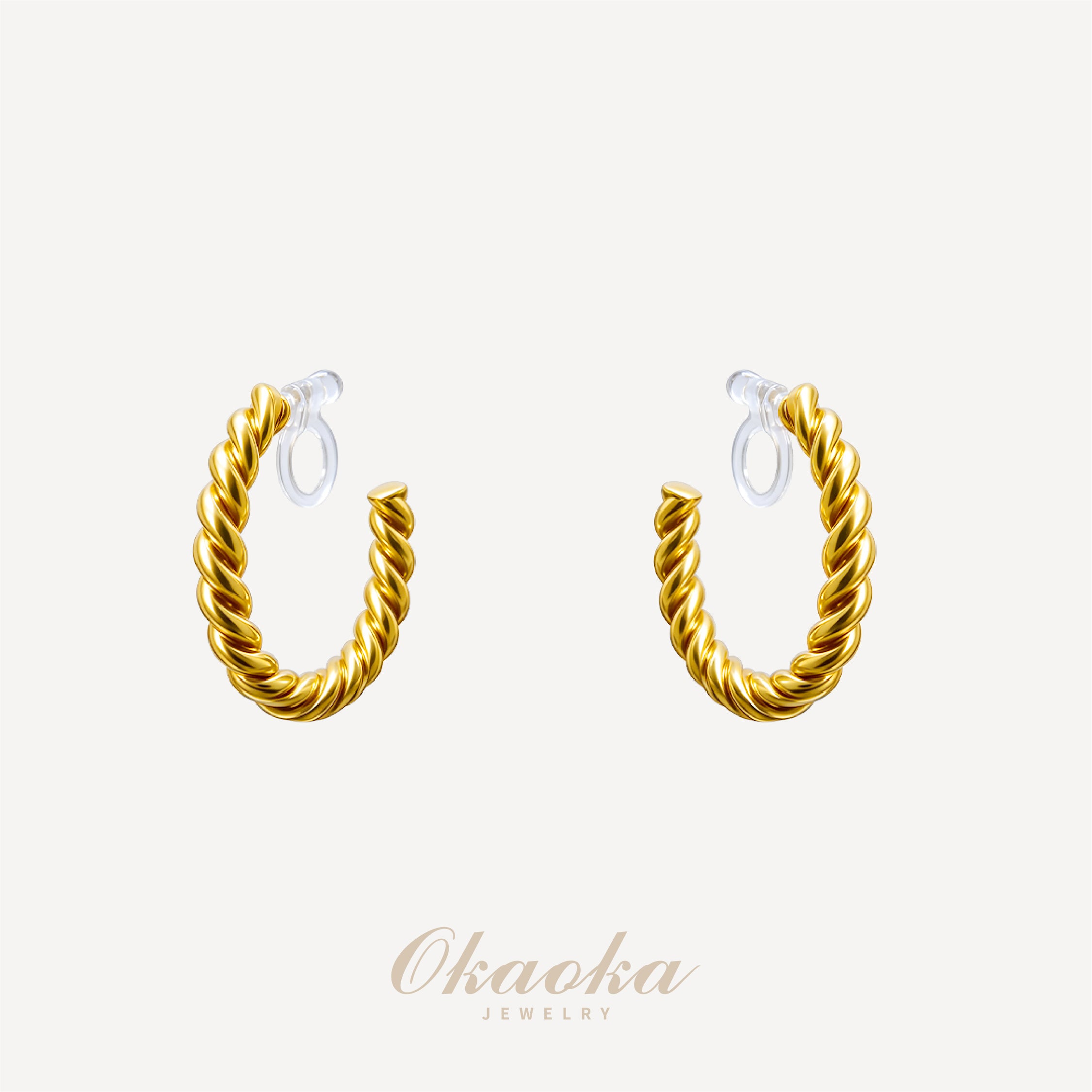 Minimalist Twisted Hoop Clip-On Earrings