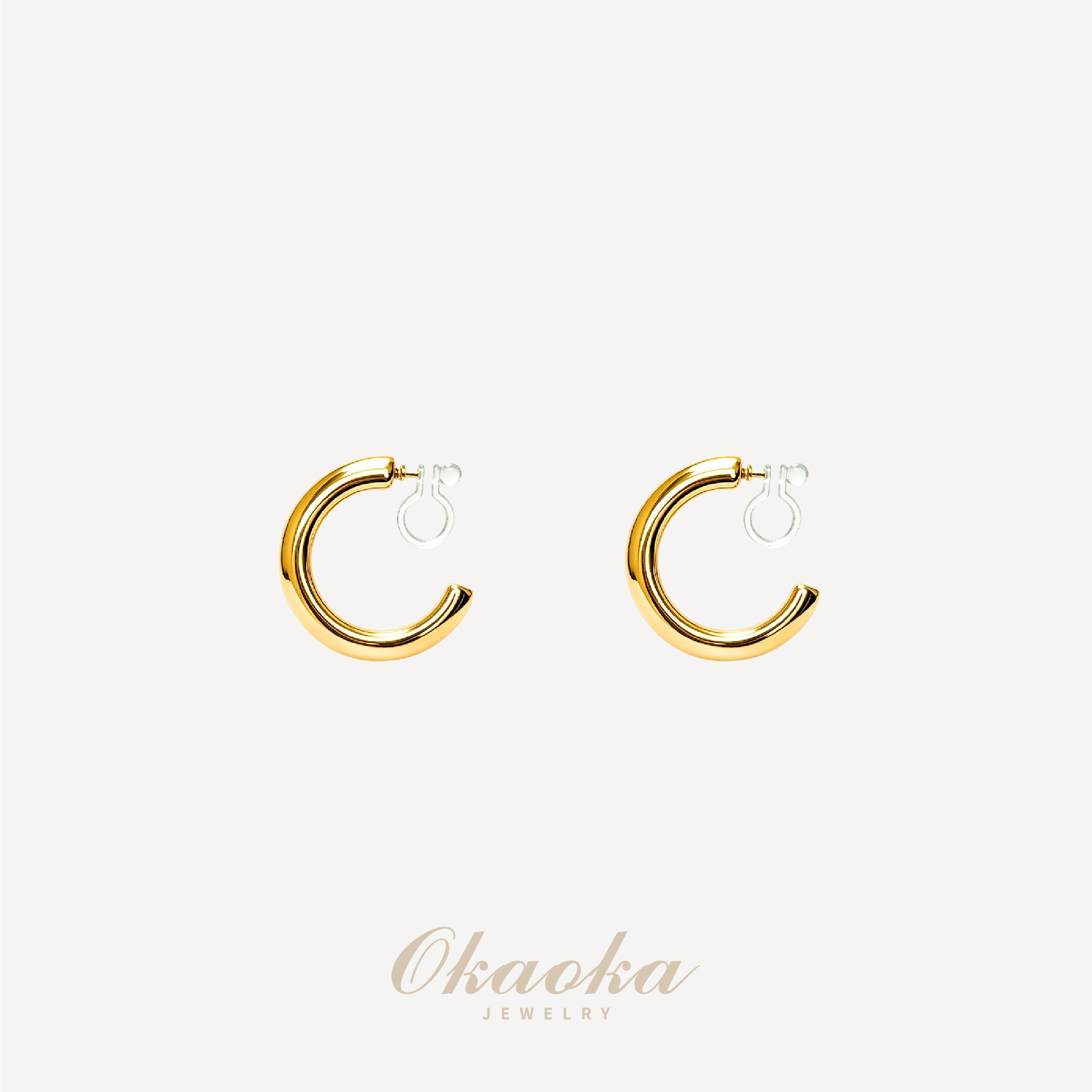 Chunky Gold Hoop Clip-On Earrings | Bold Minimalist Jewelry