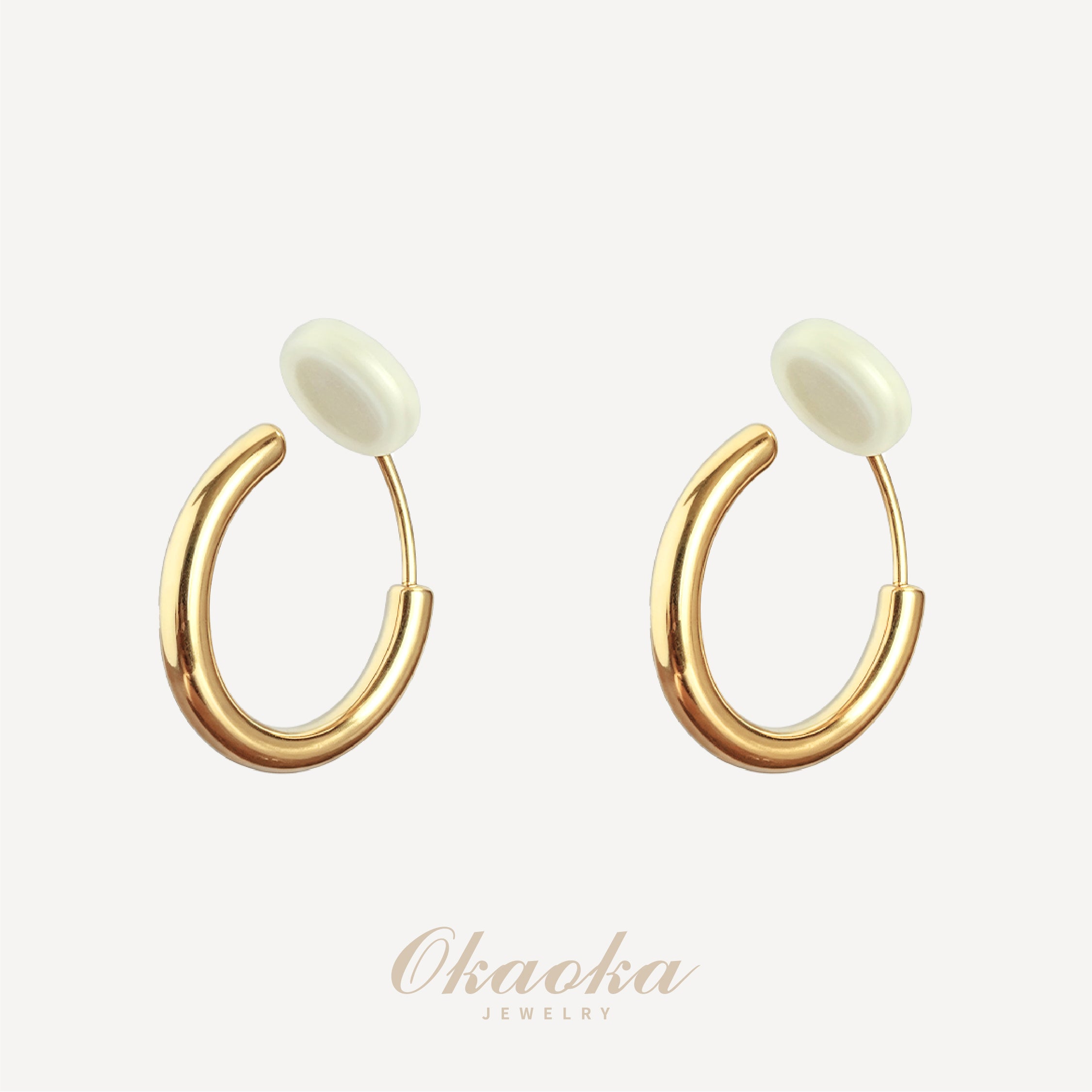 Classic Essential Hoop Clip-On Earrings | Minimalist Gold Jewelry