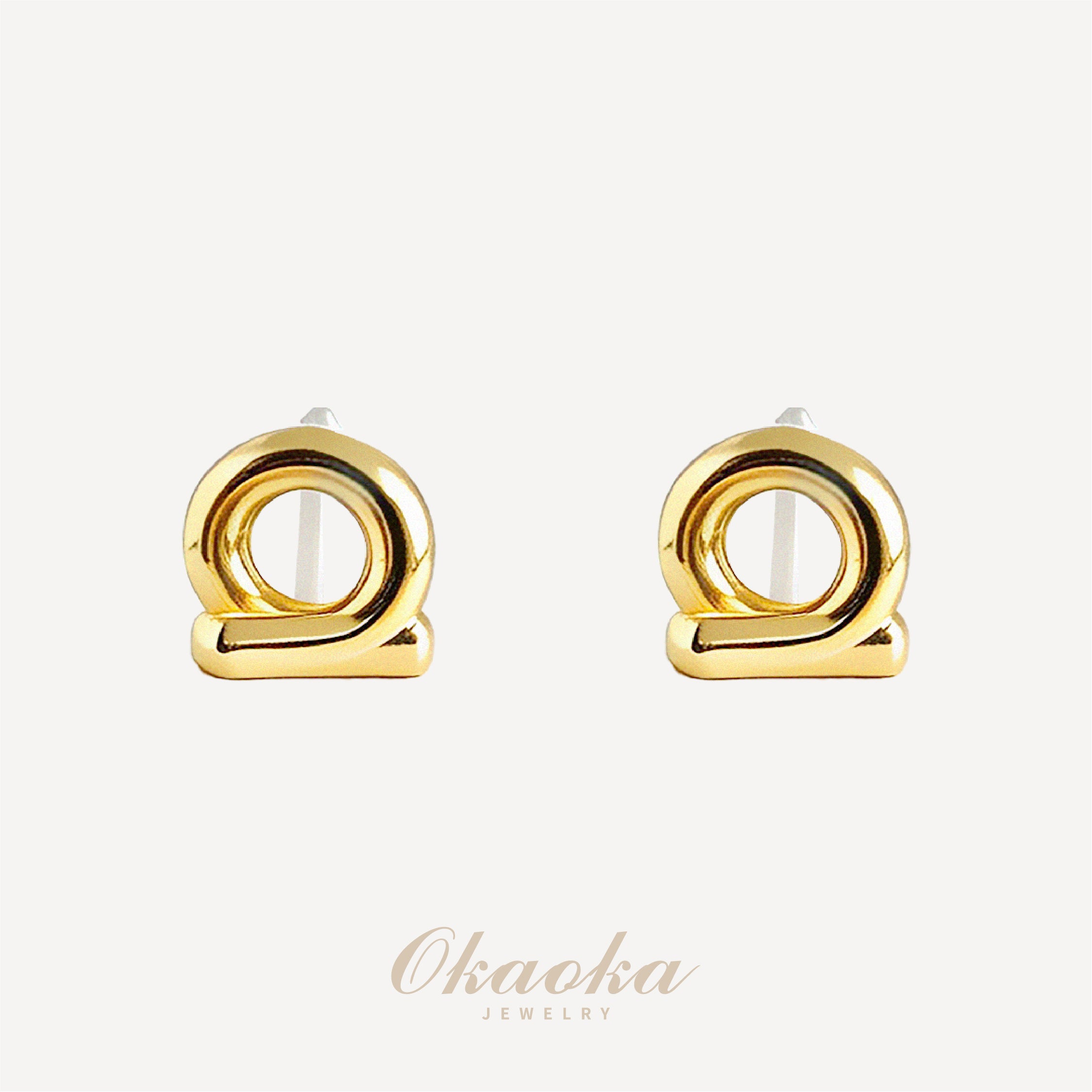 Modern Geometric Loop Clip-On Earrings | Minimalist Gold Statement