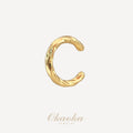 Organic Twisted Gold Ear Cuff | Minimalist Wavy Design