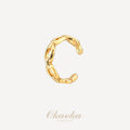 Chain-Link Texture Gold Ear Cuff | Modern Stacking Jewelry