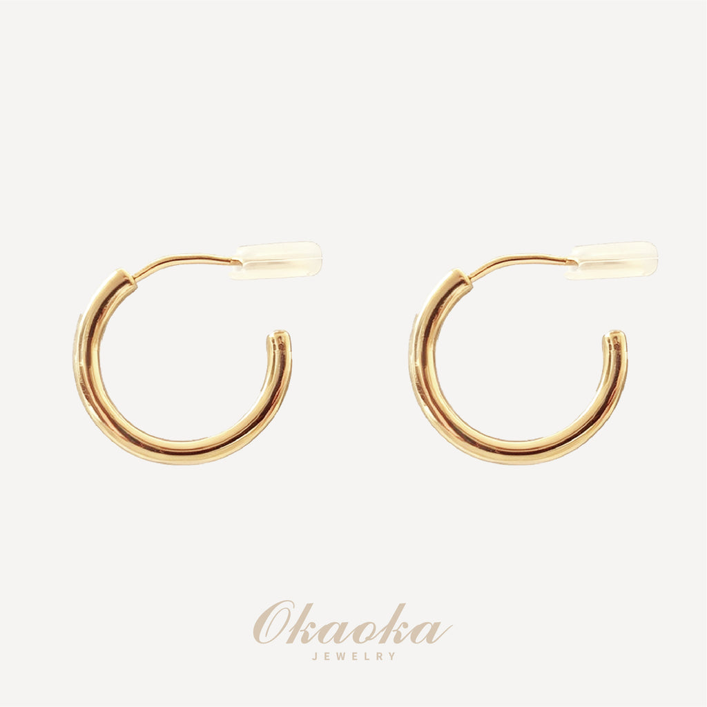 Classic Essential Hoop Clip-On Earrings | Minimalist Gold Jewelry