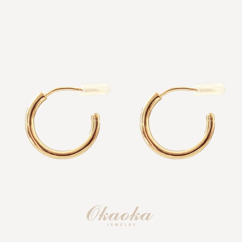 Classic Essential Hoop Clip-On Earrings | Minimalist Gold Jewelry