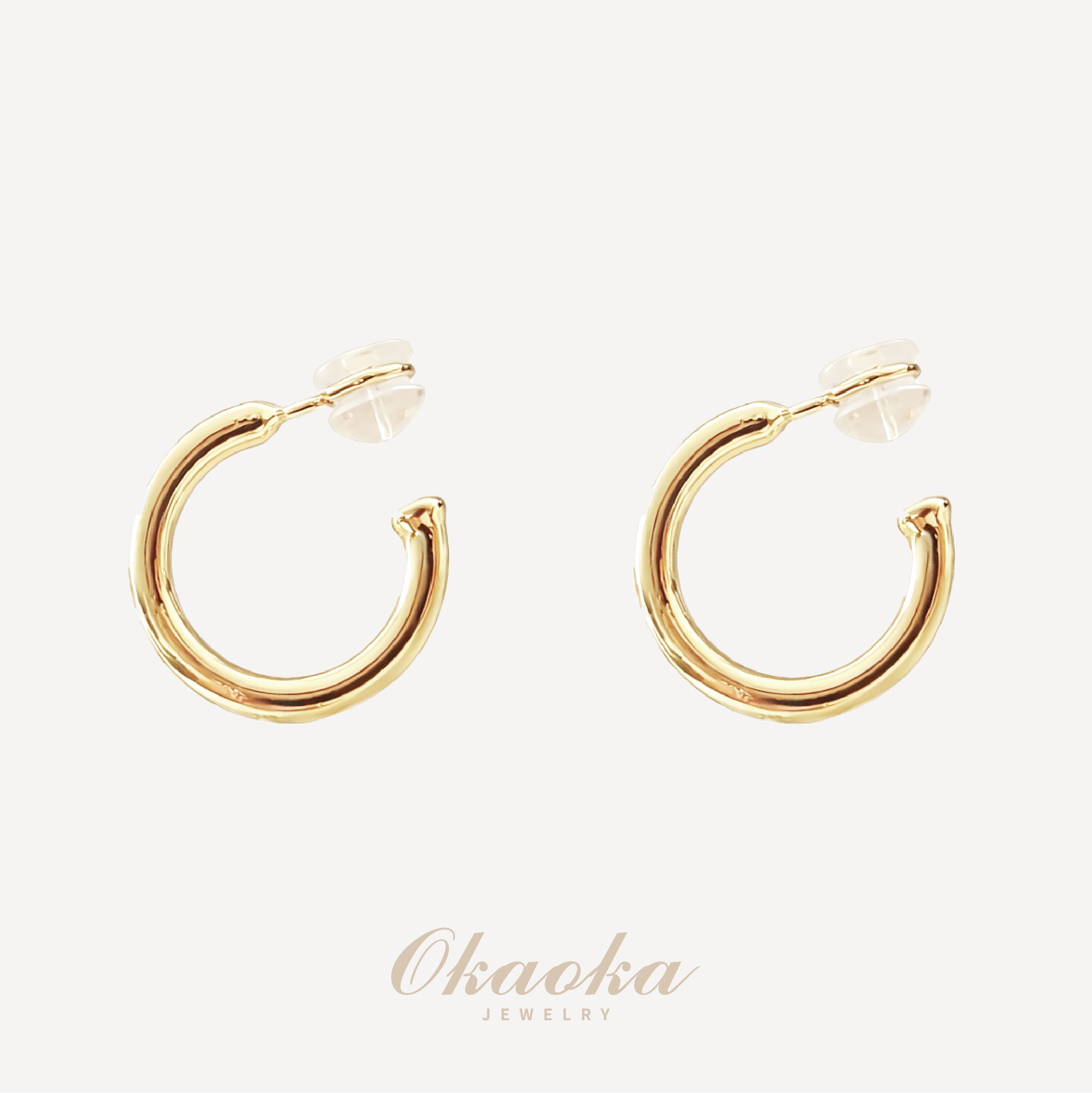 Polished Gold Hoop Clip-Ons | Everyday Minimalist Hoops