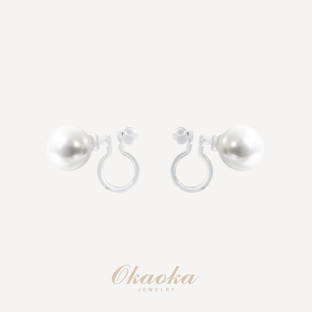 Classic Minimalist Pearl Clip-On Earrings | Invisible Comfort Fit