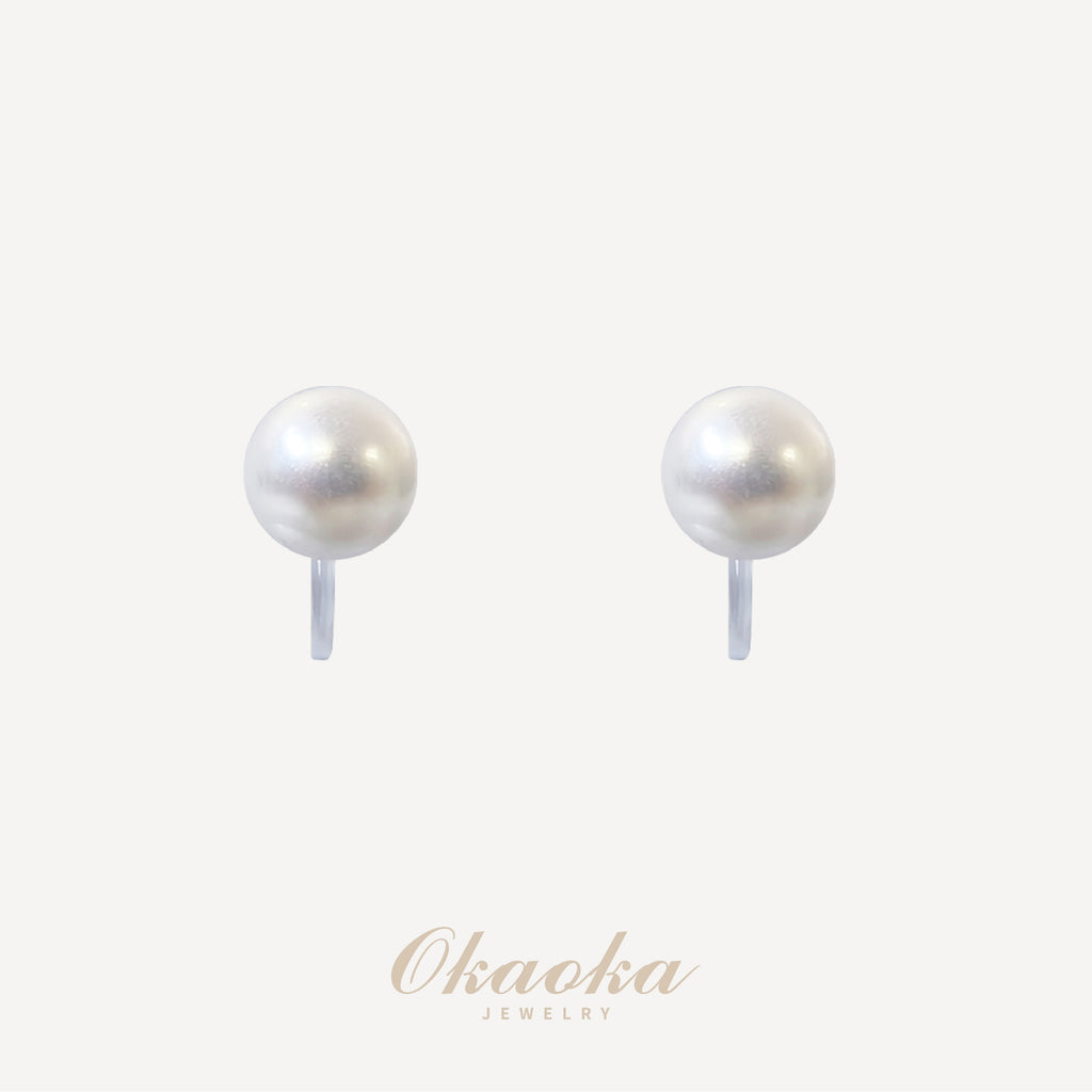 Classic Minimalist Pearl Clip-On Earrings | Invisible Comfort Fit